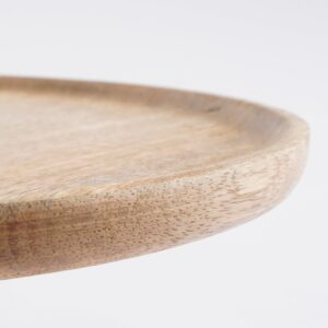 Tallo Taartplateau - H10 x Ø30 cm - 100% FSC Mangohout - Lichtbruin - Afbeelding 2