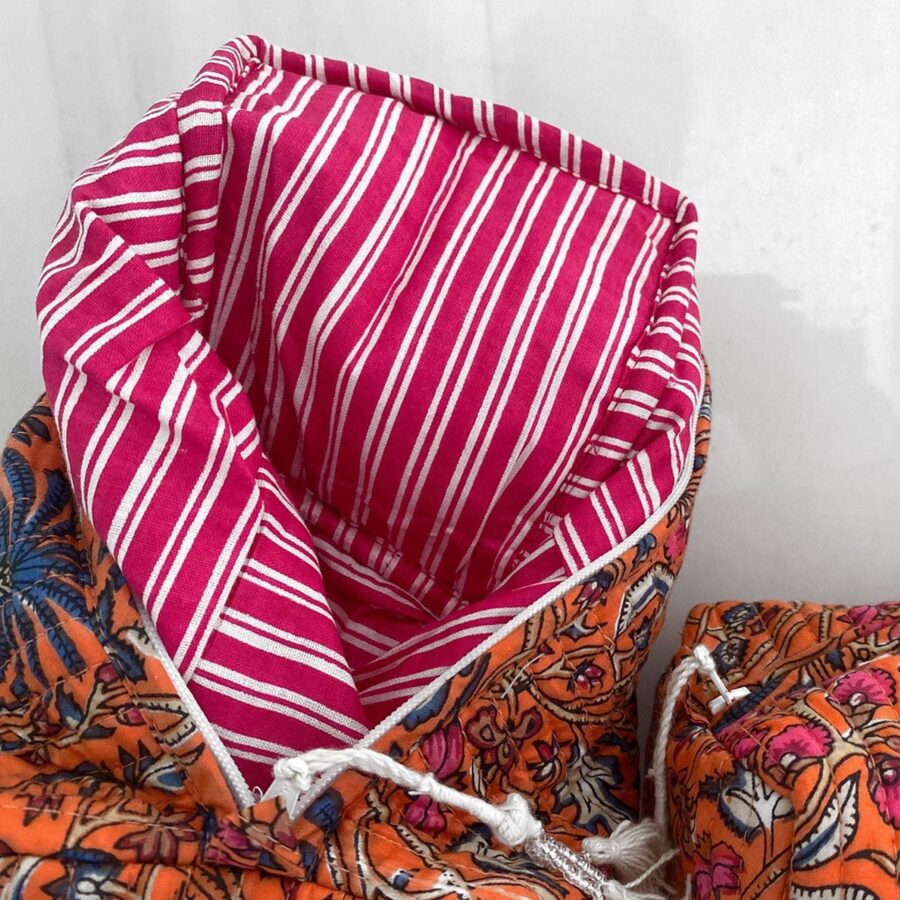 Cosmetische tas "Orange Palm" - Afbeelding 3
