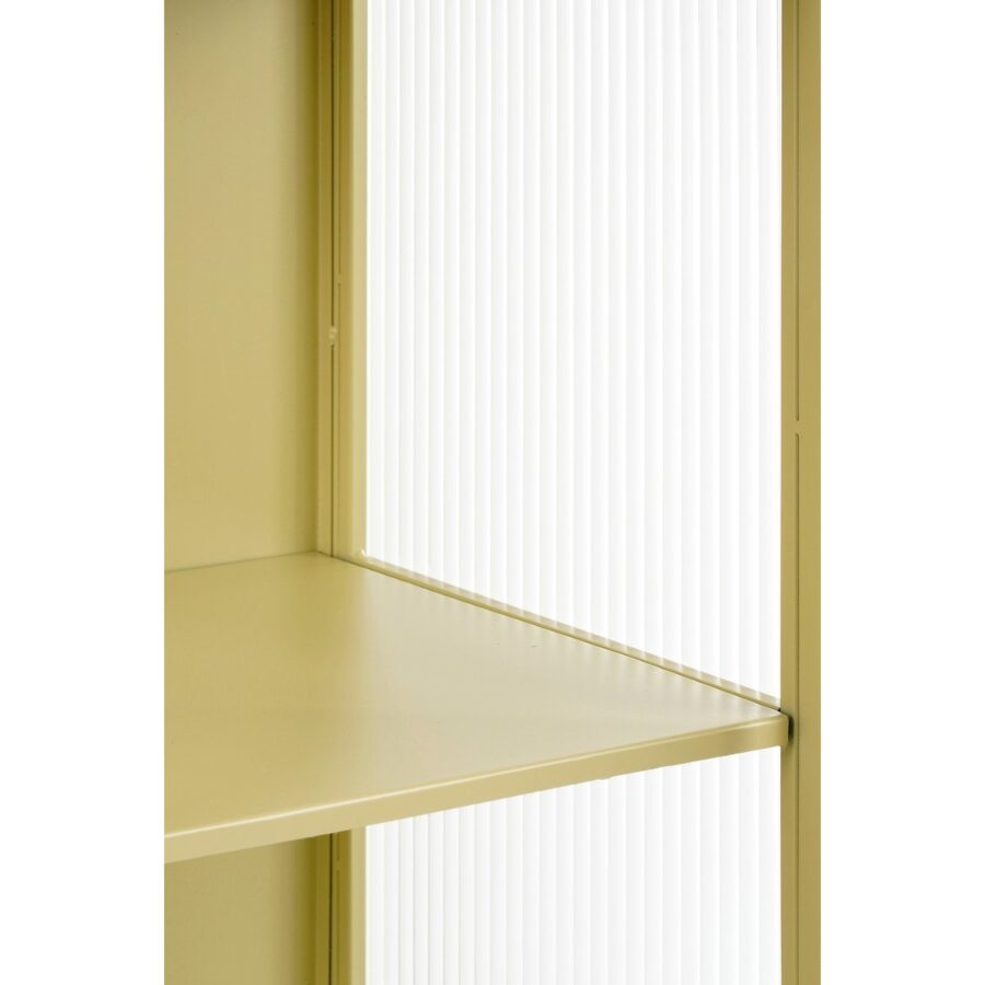 Clifton Opbergkast met Deuren - L38 x B35 x H90 cm - Metaal - Beige - Afbeelding 4