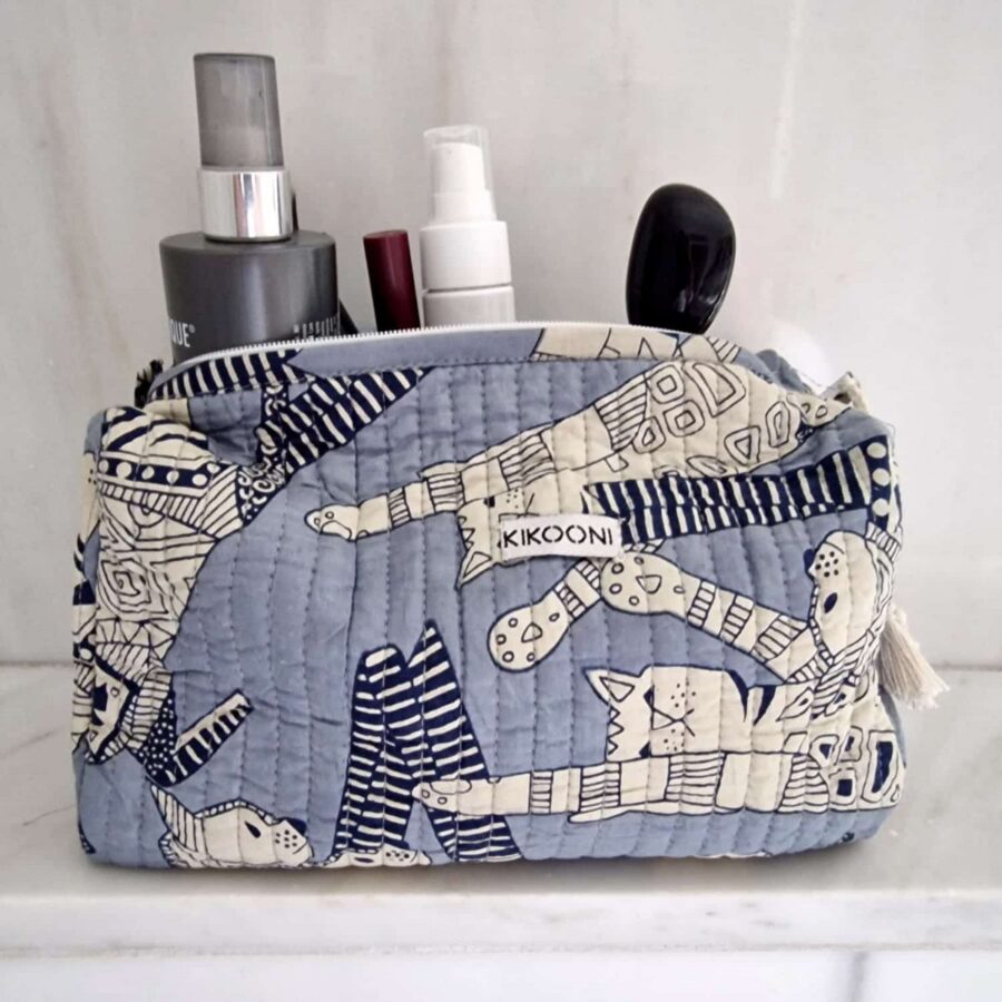 Handgemaakte make-up tas 'Catlovers'