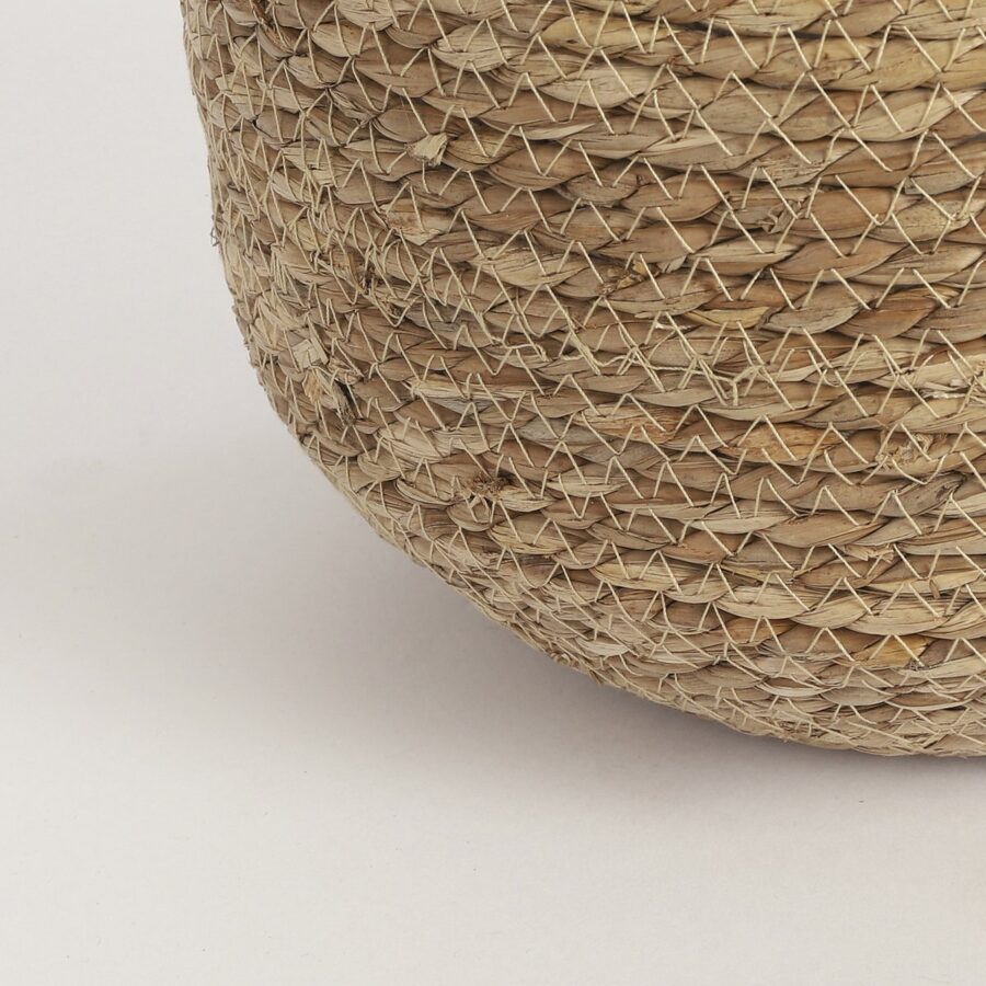 Jorck Plantenmand - Set van 3 - H24 x Ø26 cm - Zeegras - Lichtbruin - Afbeelding 3