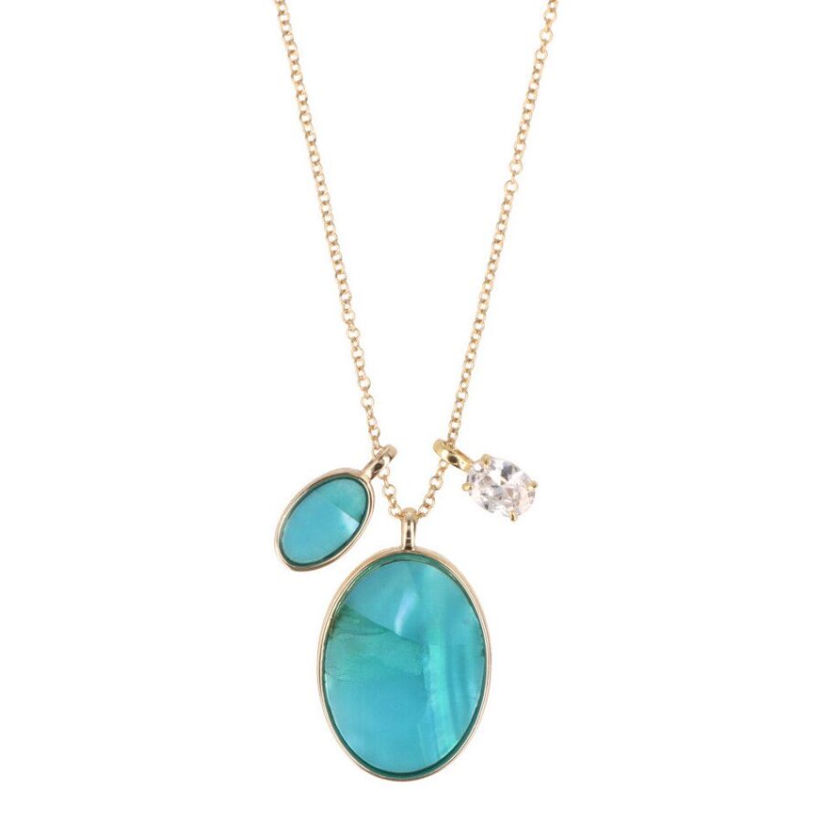 Otazu Turquoise Crystal Necklace - Afbeelding 3