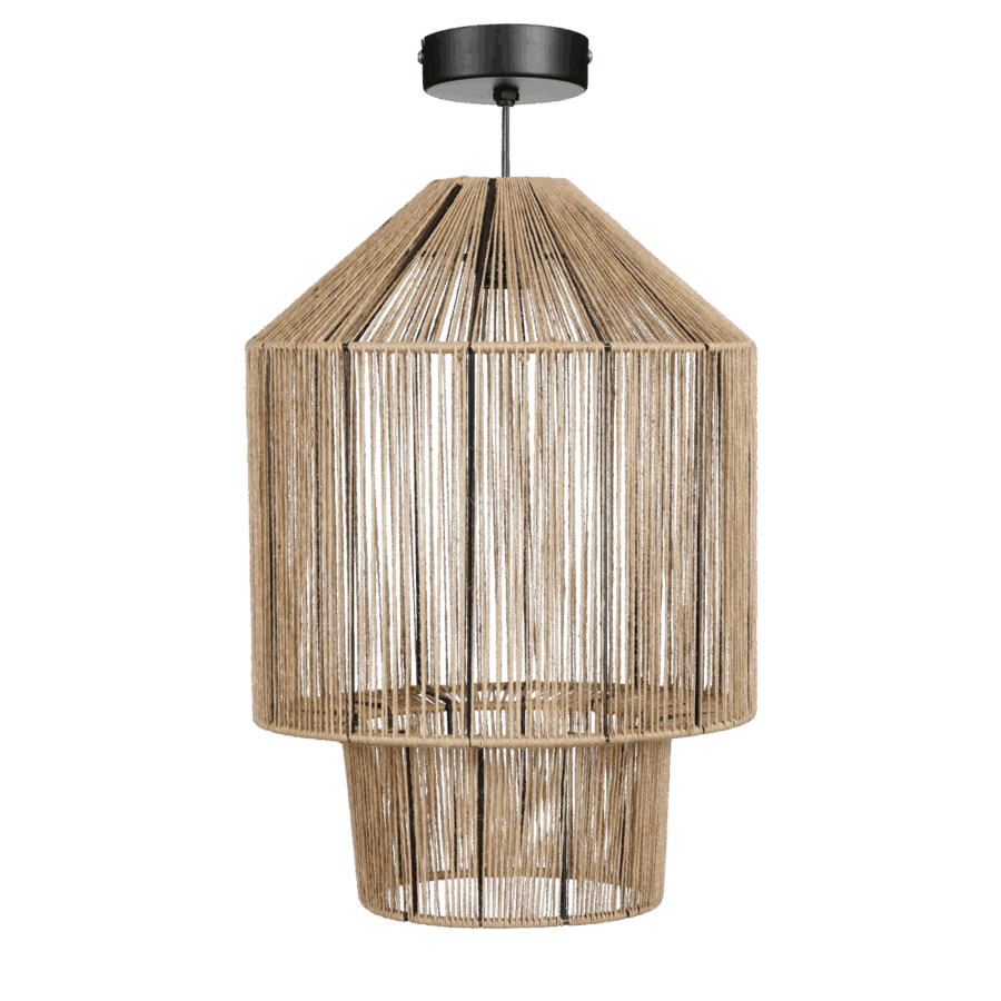 Elsa Hanglamp - H49 x Ø35 cm - Jute - Lichtbruin