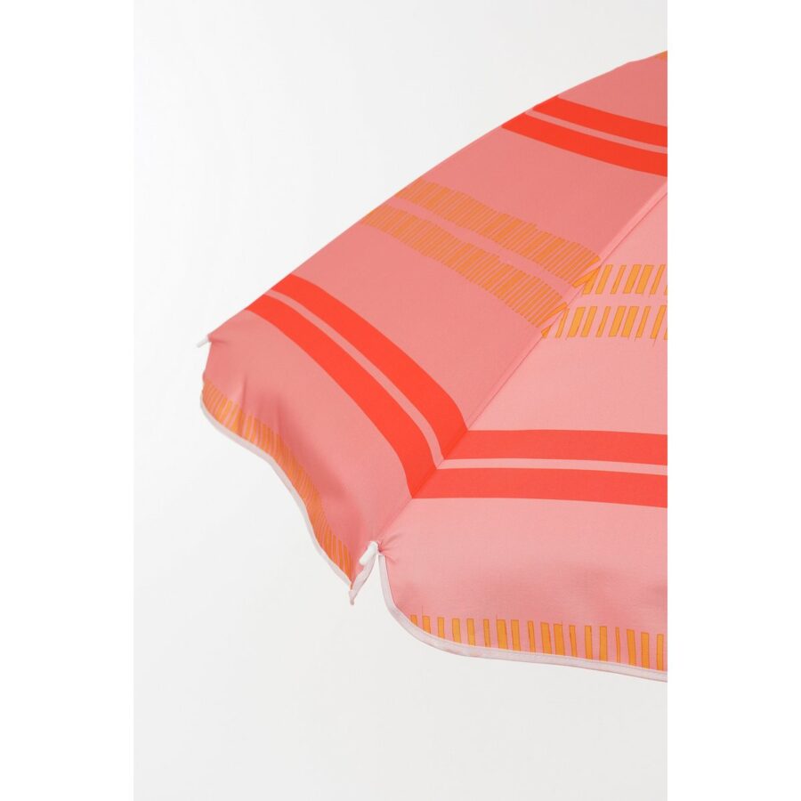 Stripe Strandparasol - H180 x Ø160 cm - Lichtroze - Afbeelding 2