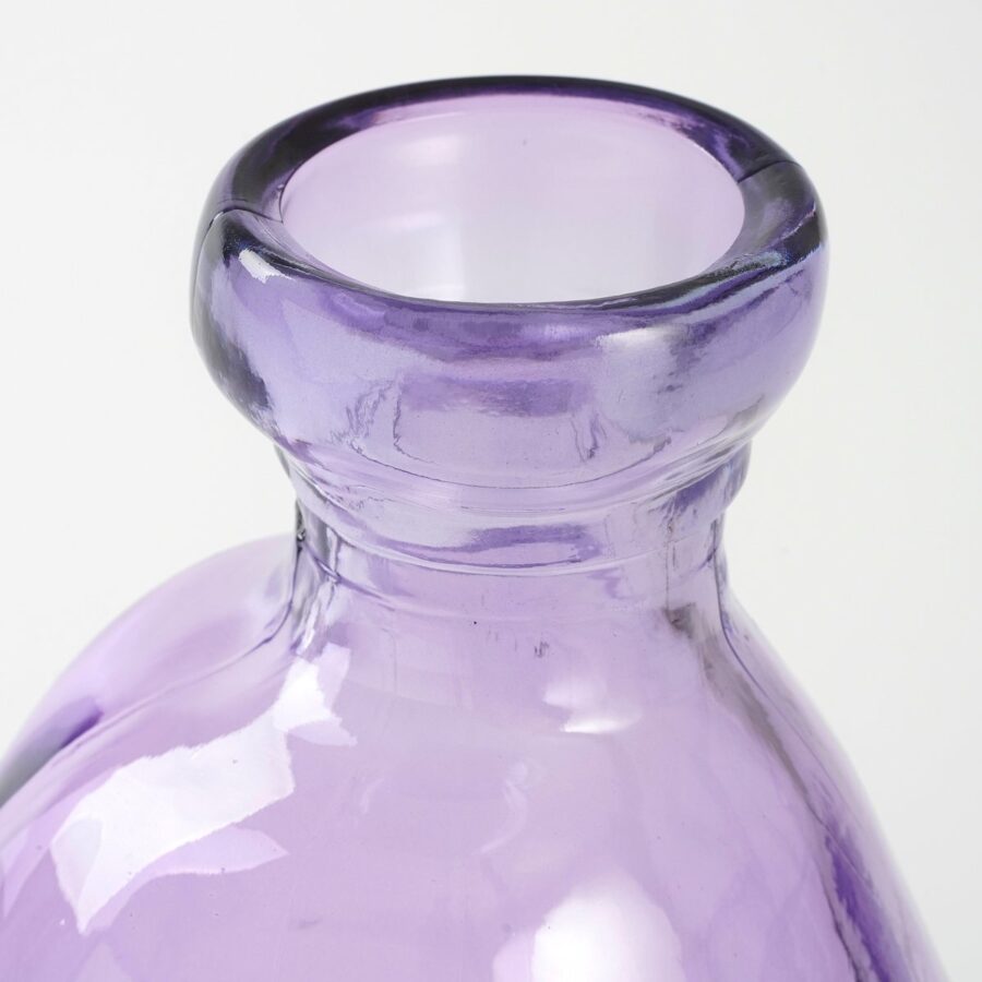 Pinto Vaas - H51 x Ø22 cm - Gerecycled Glas - Lila - Afbeelding 2