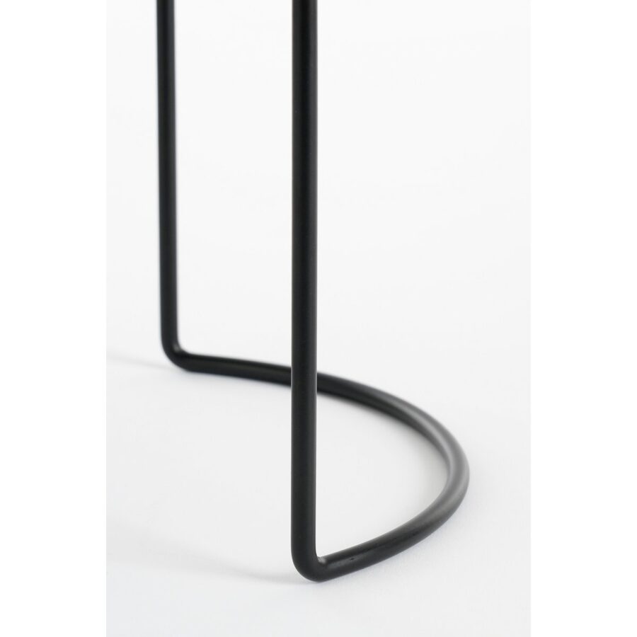 Petry Bloempot op Standaard - Set van 3 - L27 x B25 x H51 cm - Metaal - Zwart - Afbeelding 4
