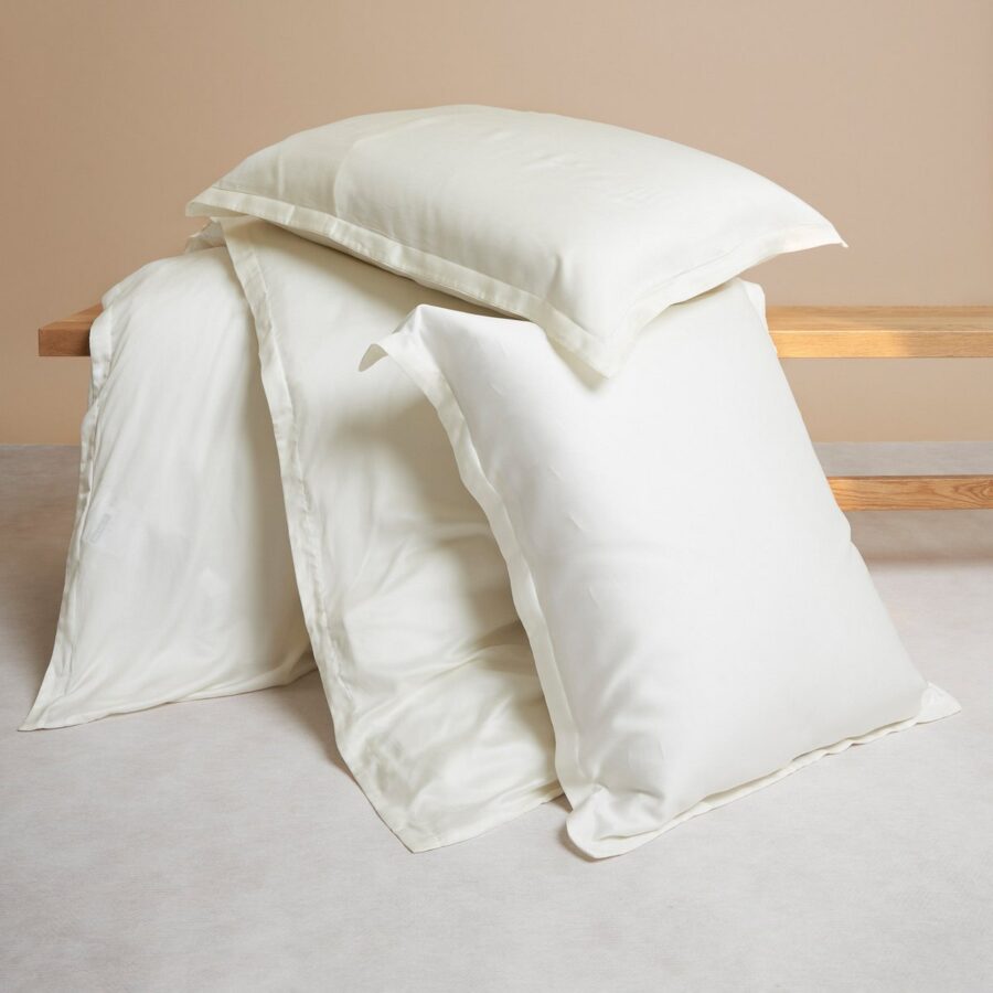 TENCEL™ - Sateen Dekbedovertrek Off White - Afbeelding 2