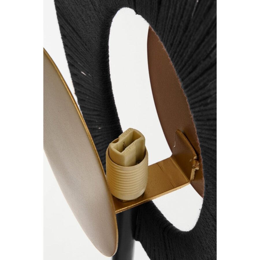 Helge Wandlamp - L26 x B12 x H39 cm - Metaal - Zwart, Goud - Afbeelding 4