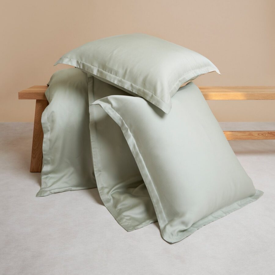 TENCEL™ - Sateen Dekbedovertrek Grijs Groen - Afbeelding 2