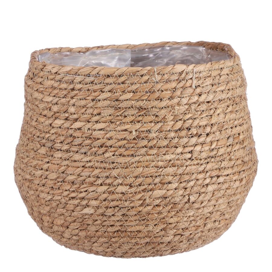 Jorck Plantenmand - H24 x Ø26 cm - Zeegras - Lichtbruin