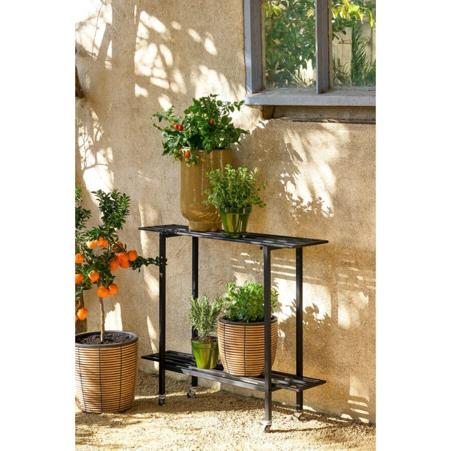 Durban Bloempot Buiten - Set van 3 - H36 x Ø40 cm - Gerecycled Plastic - Bruin - Afbeelding 5