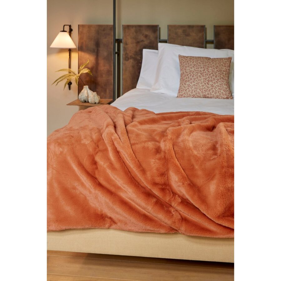 Bronte Fleece Deken - L200 x B150 cm - Oranje - Afbeelding 5