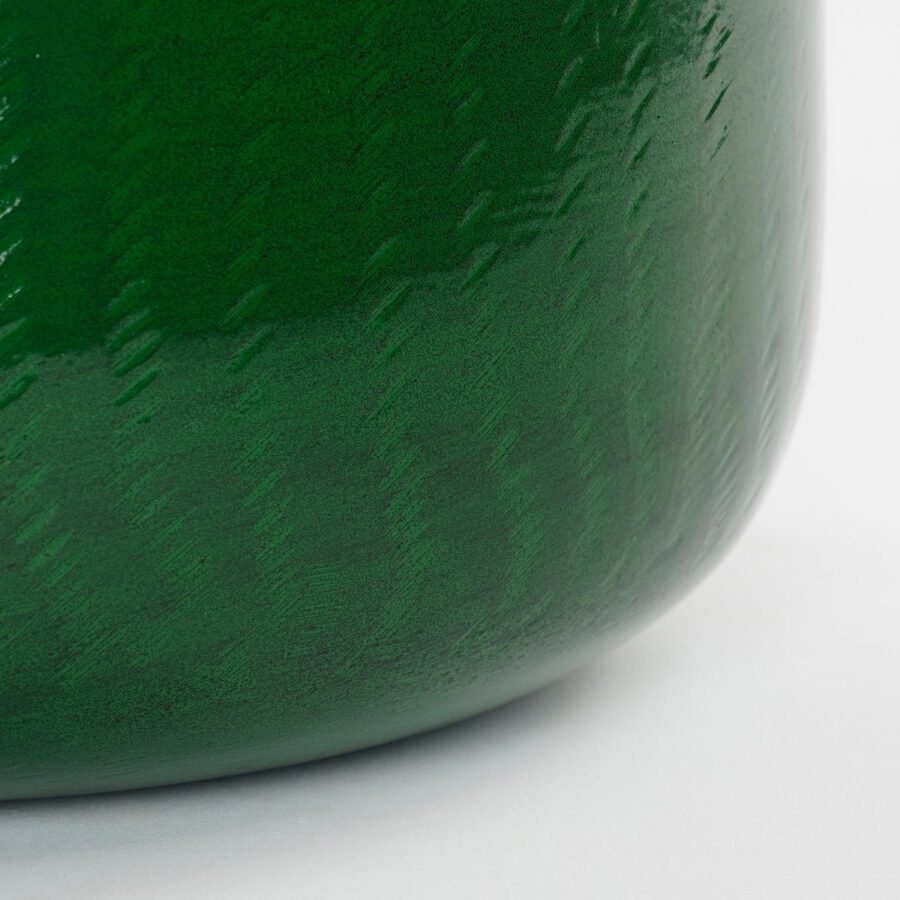 Benson Bloempot - H22 x Ø24 cm - Metaal - Donkergroen - Afbeelding 3
