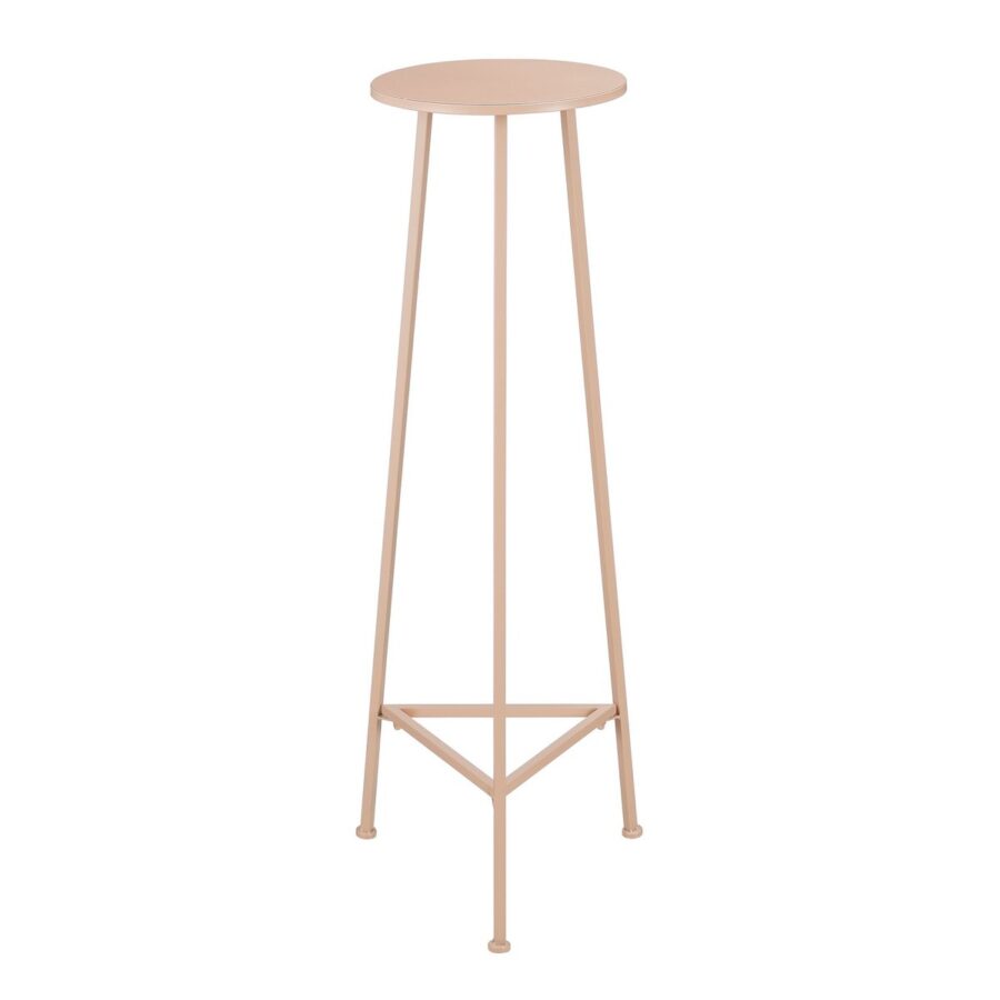 Adine Plantentafel - H120 x Ø35 cm - Metaal - Lichtroze