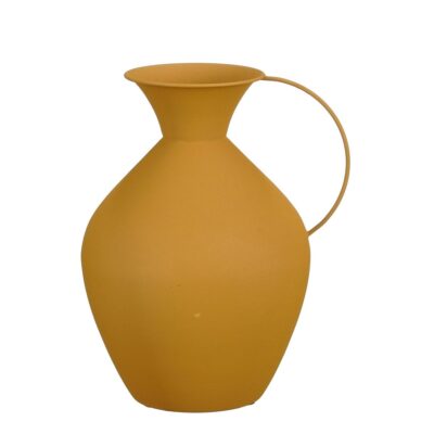 Gyge Vaas - L30 x B24 x H37 cm - Metaal - Geel