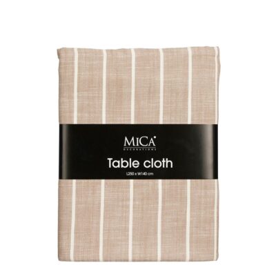 Alivo Tafelkleed - L250 x B140 cm - Organisch Katoen - Beige, Wit