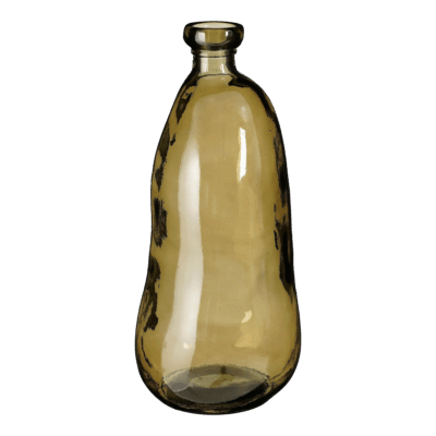 Pinto Vaas - H51 x Ø22 cm - Gerecycled Glas - Taupe