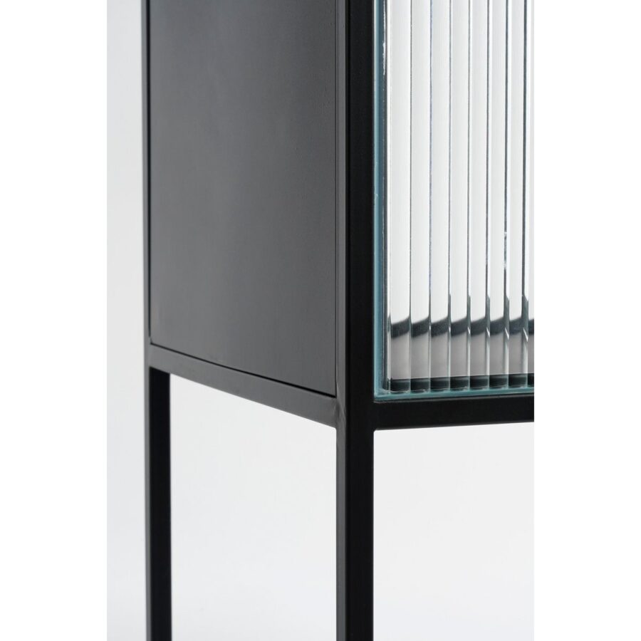 Clifton Opbergkast met Deuren - L38 x B35 x H90 cm - Metaal - Zwart - Afbeelding 5