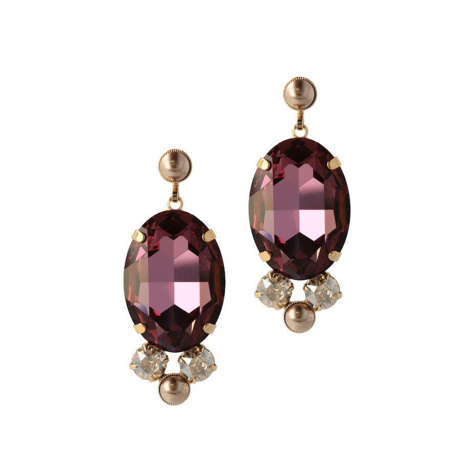 Aspen Statement Earrings Blush Rose