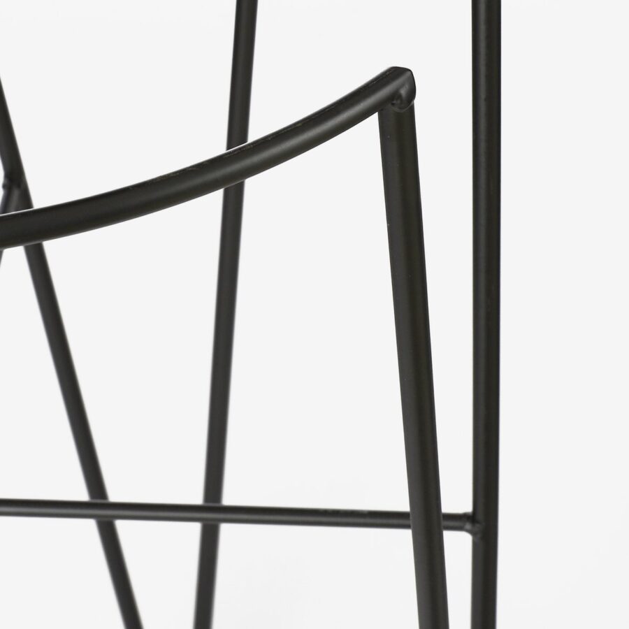 Blom Plantenstandaard - L30 x B30 x H50 cm - Metaal - Zwart - Afbeelding 2