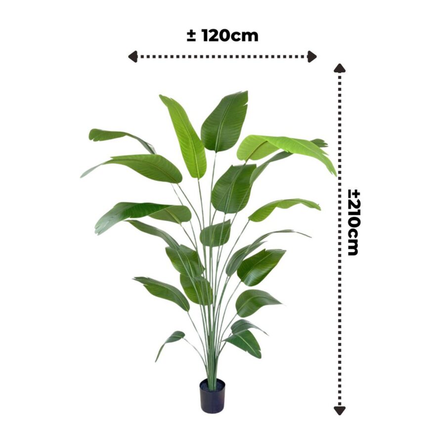 Kunst Bananenplant 210cm - Afbeelding 4