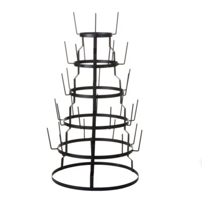Mokkenrek - H76 x Ø44 cm - Metaal - Zwart