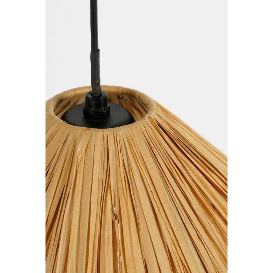 Elisa Hanglamp - H18 x Ø30 cm - Raffia - Lichtbruin - Afbeelding 2