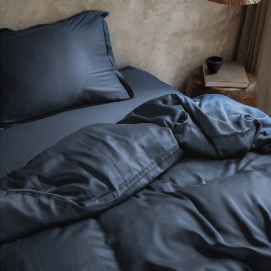 TENCEL™ - Sateen Dekbedovertrek Donker Blauw - Afbeelding 8