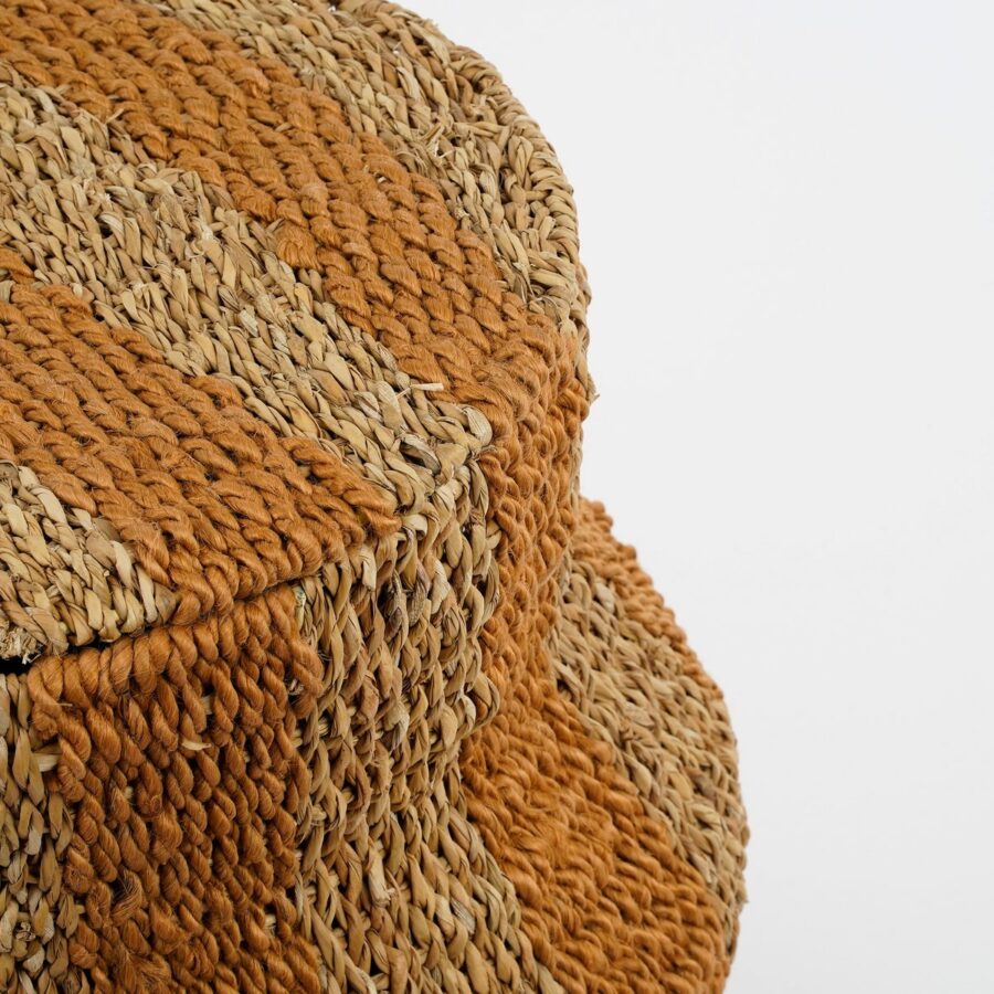 Tacoma Opbergmand met Deksel - H47 x Ø50 cm - Jute - Geel - Afbeelding 2