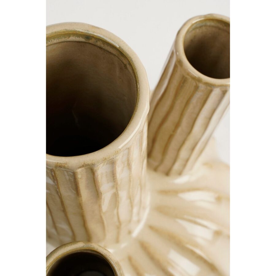 Felipe Tulpenvaas - H27 x Ø20 cm - Keramiek - Beige - Afbeelding 4