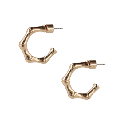 Golden Bamboo Hoops