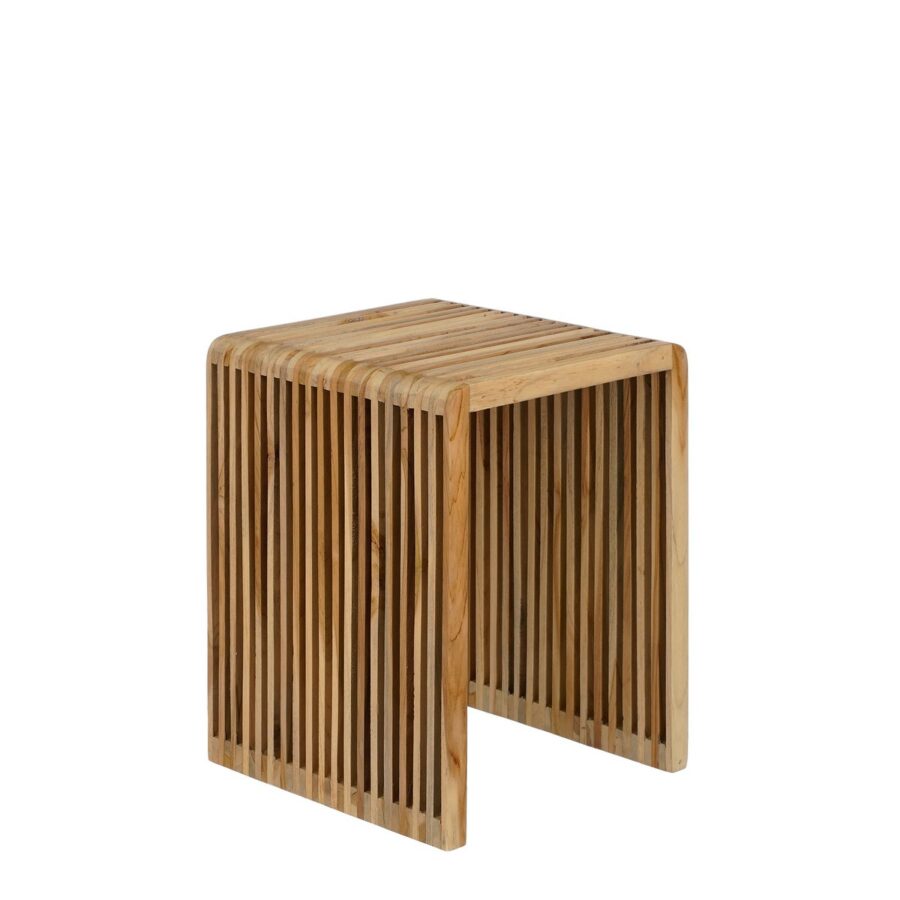 Yonker Bijzettafel - Set van 3 - L44 x B34 x H50 cm - Gerecycled Hout - Bruin - Afbeelding 10