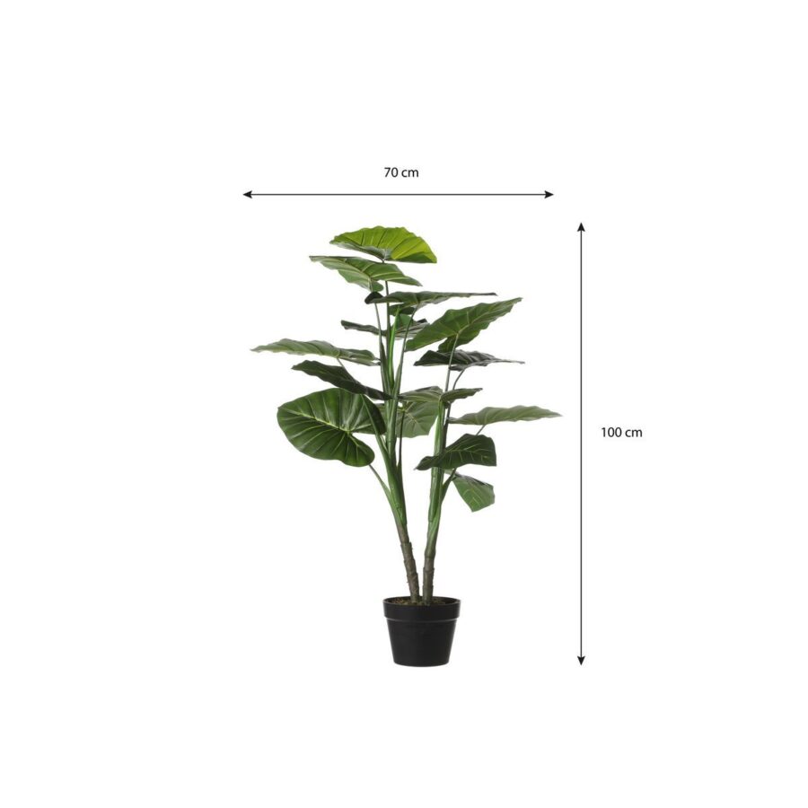 Taro Kunstplant - H100 x Ø70 cm - Groen - Afbeelding 4