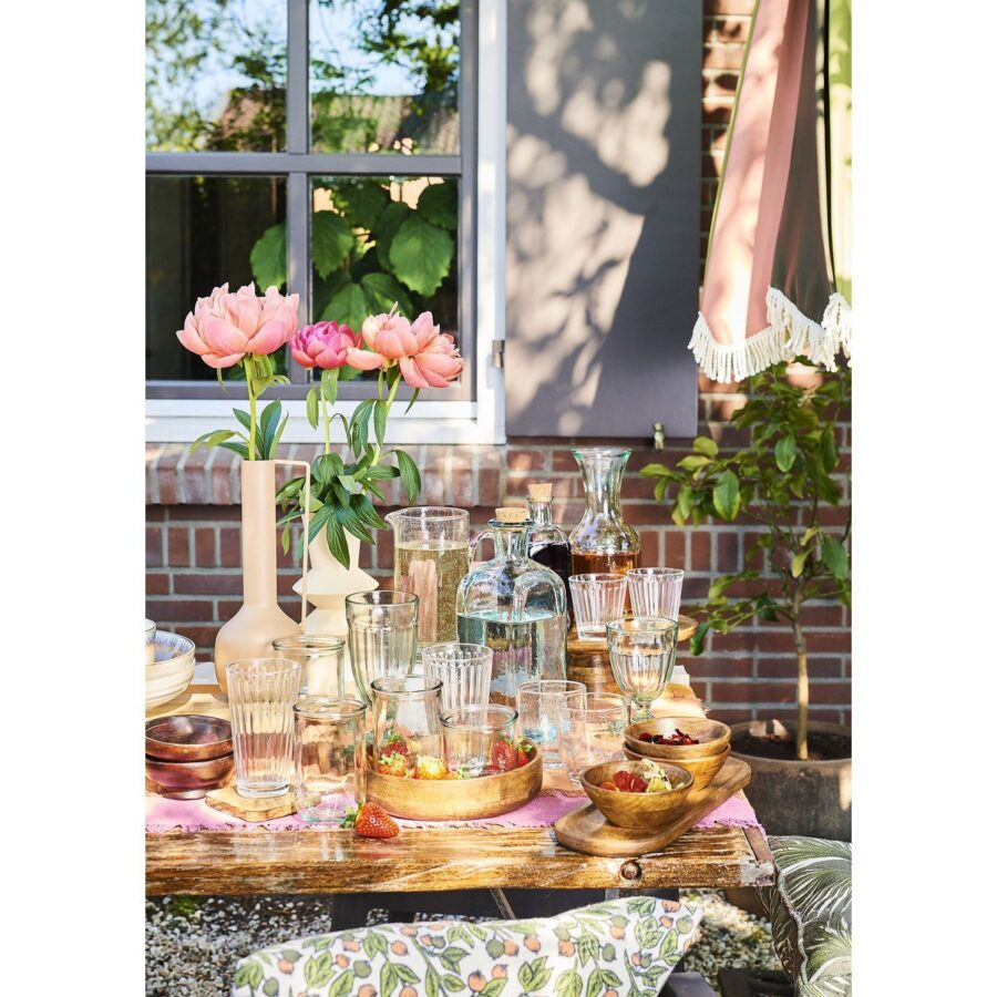 Tallo Taartplateau - H10 x Ø30 cm - 100% FSC Mangohout - Lichtbruin - Afbeelding 4