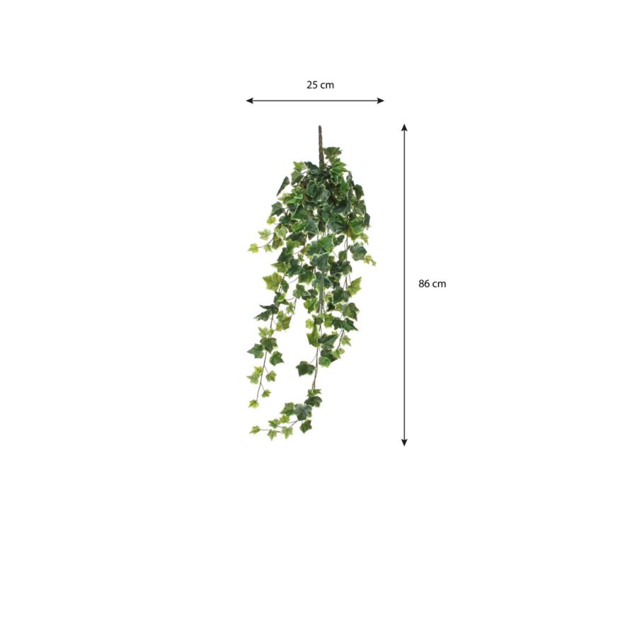 Hedera Kunst Hangplant - H86 cm - Groen Bont - Afbeelding 5