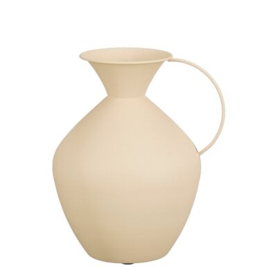 Gyge Vaas - L26 x B22 x H31 cm - Metaal - Off-white