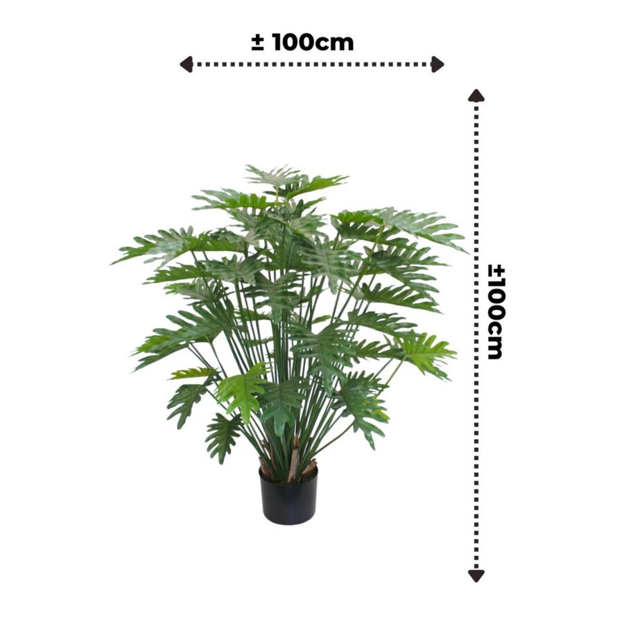 Philodendron Kunstplant 100cm - Afbeelding 6