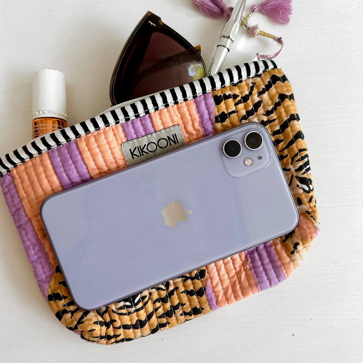 handgemaakte mini tas 'Peach Fusion' - Afbeelding 4