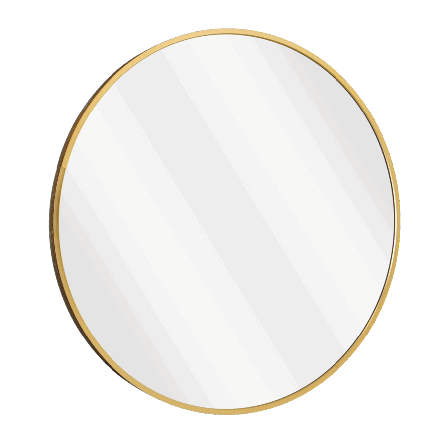 Rossi Wandspiegel - H3 x Ø60 cm - Metaal - Goud