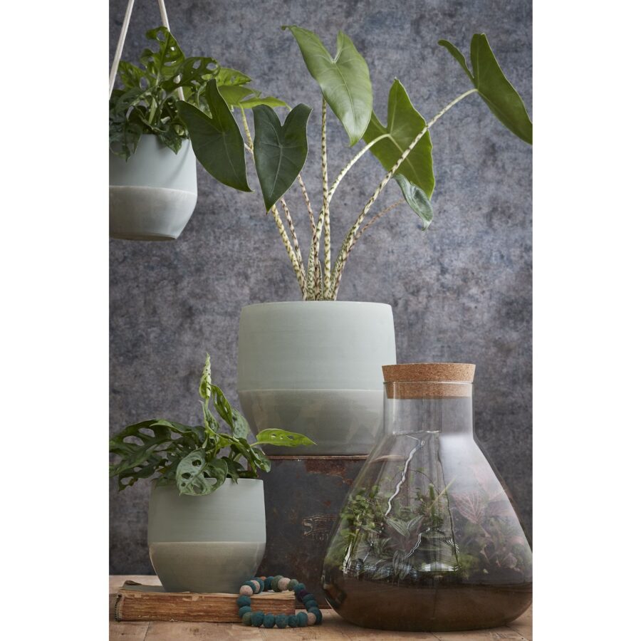 Emily Voorraadpot - H25 x Ø23 cm - Gerecycled Glas - Transparant - Afbeelding 7
