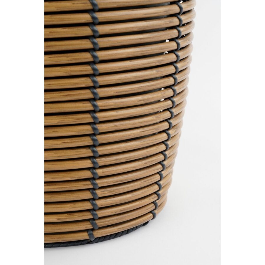 Durban Bloempot Buiten - Set van 3 - H36 x Ø40 cm - Gerecycled Plastic - Bruin - Afbeelding 4