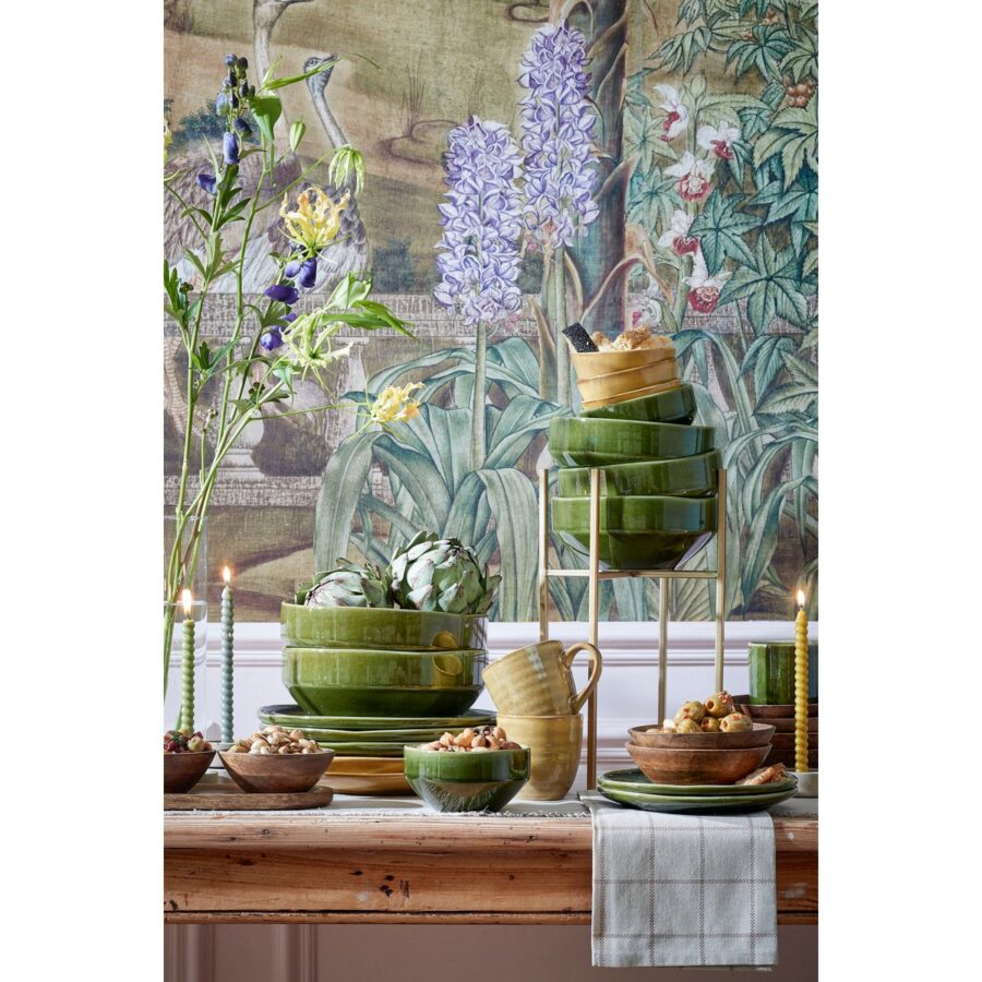 Rhea Dinerbord - Ø28 cm - Keramiek - Groen - Afbeelding 7