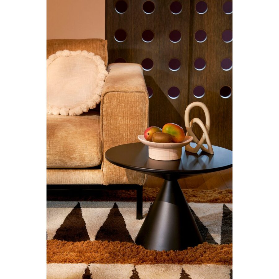Royale Bijzettafel - H42 x Ø60 cm - Metaal - Zwart - Afbeelding 5