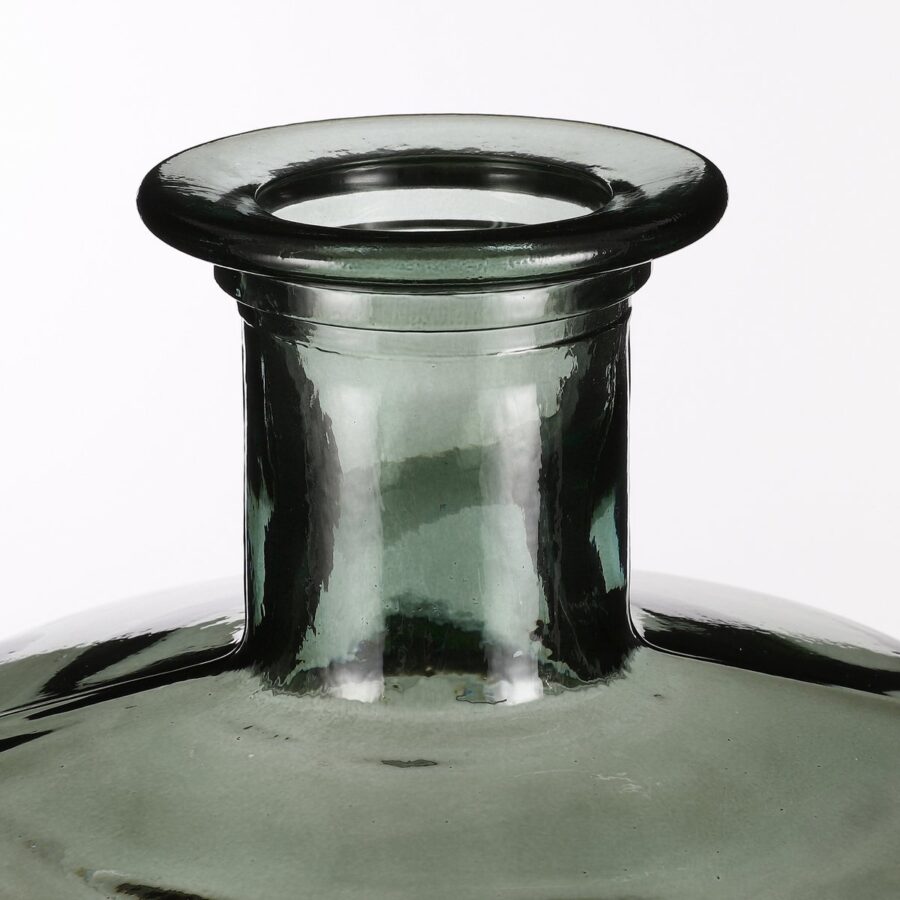 Guan Fles Vaas - H75 x Ø25 cm - Gerecycled Glas - Groen - Afbeelding 2