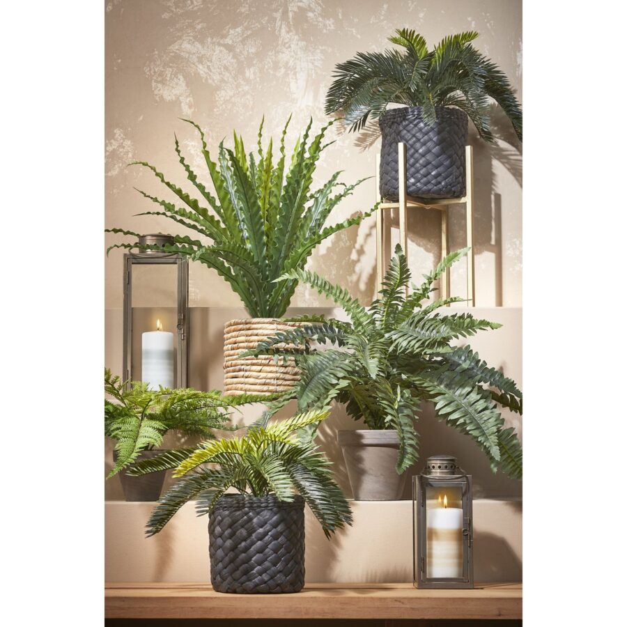 Cycas Palm Kunstplant in Bloempot Stan - H33 x Ø34 cm - Groen - Afbeelding 6