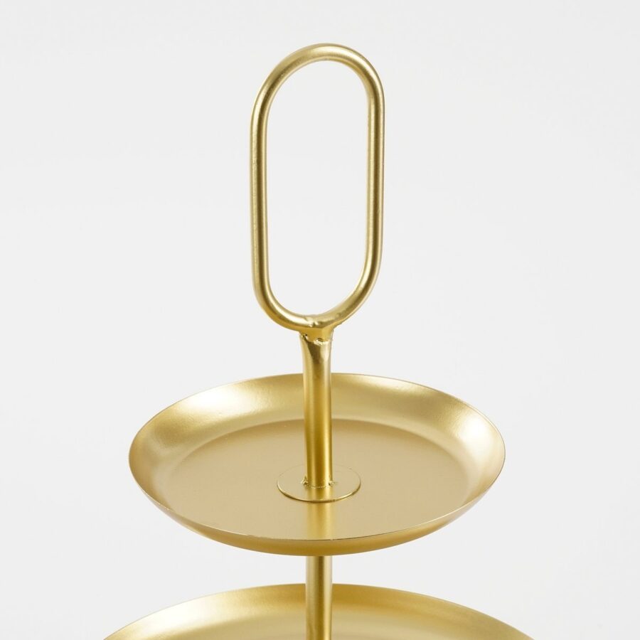 Rama Etagere 3 Laags - L38 x B38 x H55 cm - Metaal - Goud - Afbeelding 2