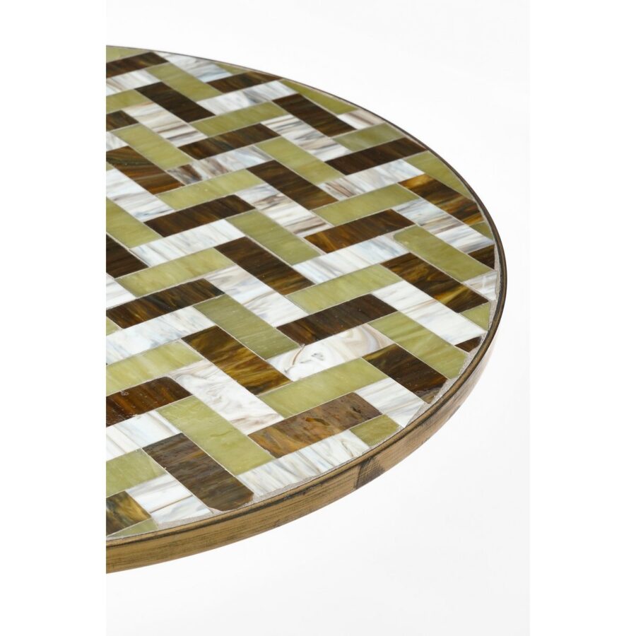 Alanza Bijzettafel Buiten - H38 x Ø58 cm - Metaal - Groen - Afbeelding 2