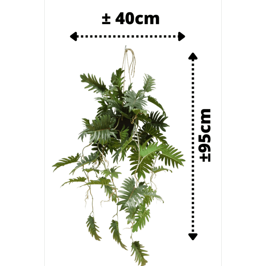 Philodendron Kunst Hangplant 95cm - Afbeelding 2