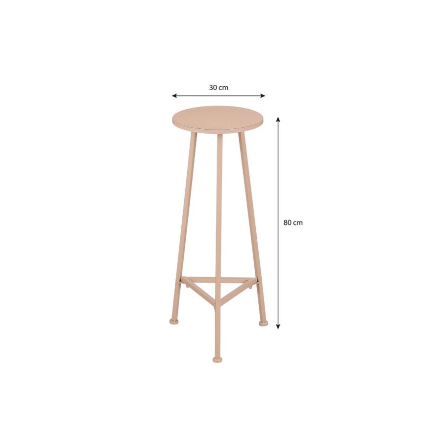 Adine Plantentafel - H80 x Ø30 cm - Metaal - Lichtroze - Afbeelding 5