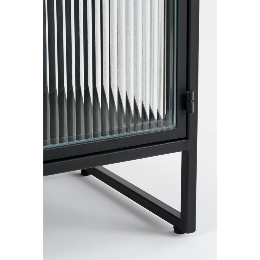 Clifton Opbergkast met Deuren - L38 x B35 x H50 cm - Metaal - Zwart - Afbeelding 4